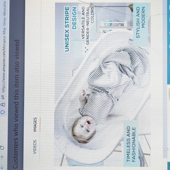 Margaux & May Soft Cotton Adjustable Baby Sleep Sack  One Size Fits 3-18 Months - Picture 9 of 13